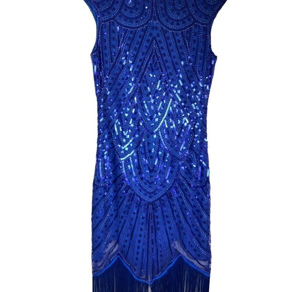 Fundaisy sequined long cocktail dress large - Picture 3 of 15